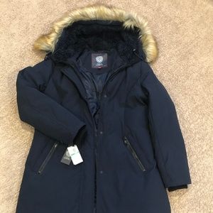 Hooded Faux-Fur-Trim Down Parka